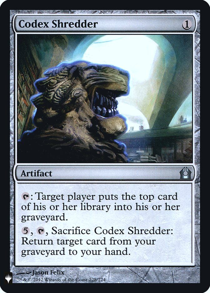 Codex Shredder [Mystery Booster] | Tables and Towers