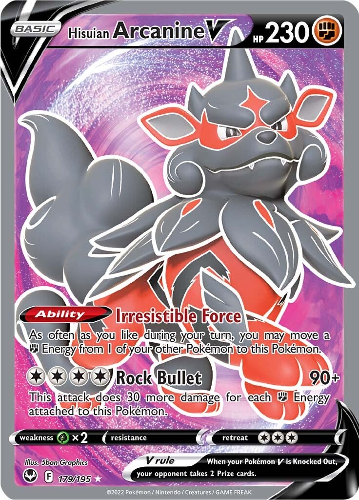 Hisuian Arcanine V (179/195) [Sword & Shield: Silver Tempest] | Tables and Towers