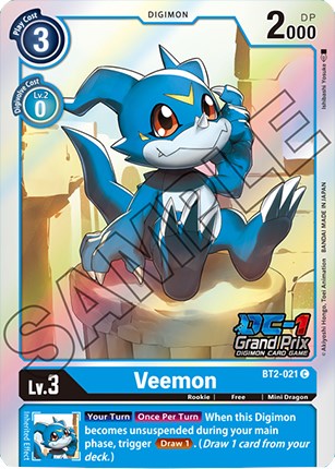 Veemon [BT2-021] (DC-1 Grand Prix) [Release Special Booster Promos] | Tables and Towers