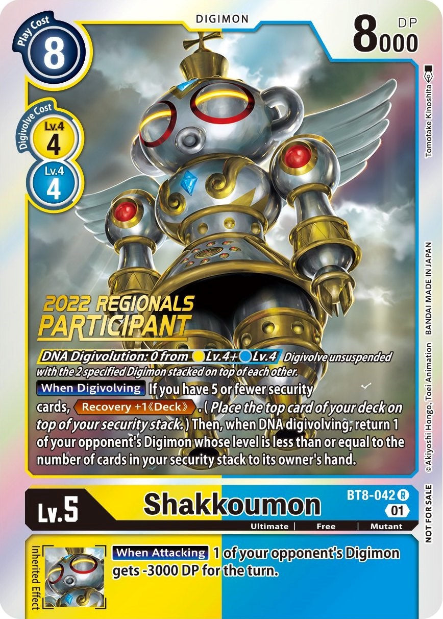 Shakkoumon [BT8-042] (2022 Championship Offline Regional) (Online Participant) [New Awakening Promos] | Tables and Towers