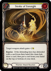 Stroke of Foresight (Yellow) [U-WTR139] (Welcome to Rathe Unlimited)  Unlimited Rainbow Foil | Tables and Towers