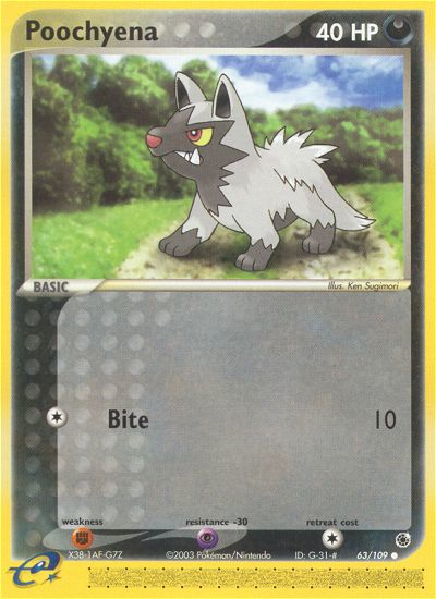 Poochyena (63/109) [EX: Ruby & Sapphire] | Tables and Towers