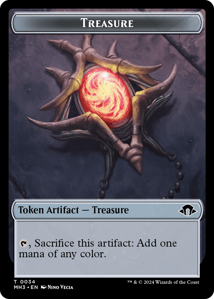 Phyrexian Germ // Treasure Double-Sided Token [Modern Horizons 3 Tokens] | Tables and Towers