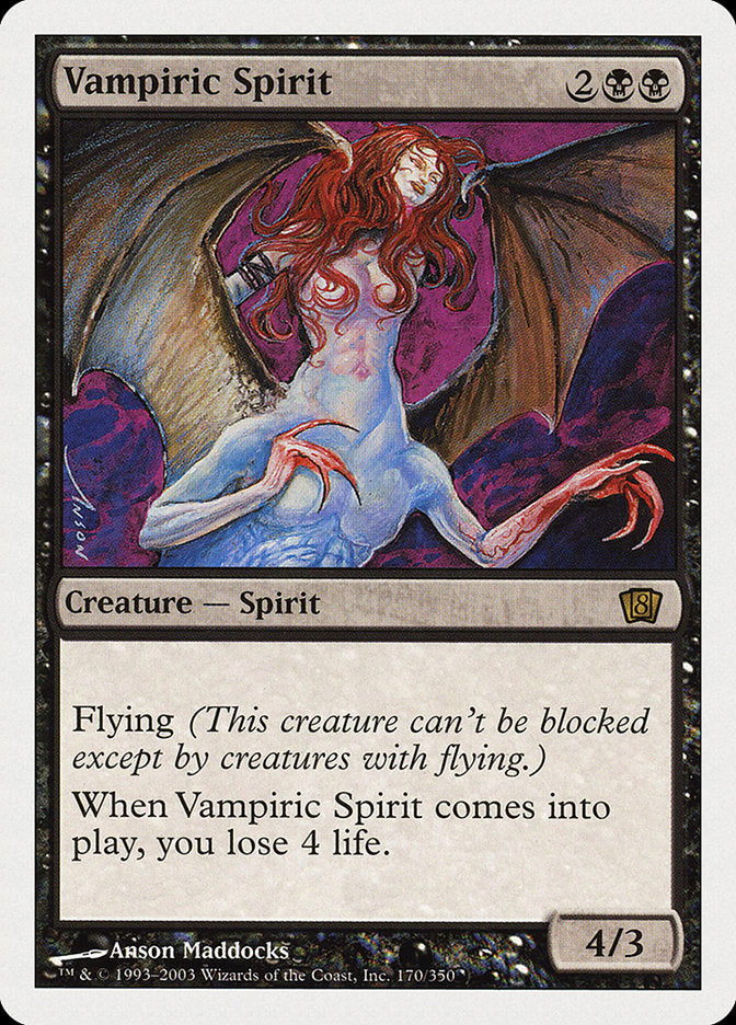 Vampiric Spirit (8th Edition) [Oversize Cards] | Tables and Towers