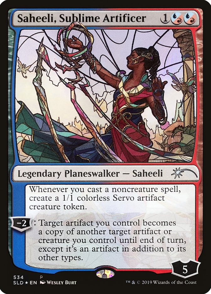 Saheeli, Sublime Artificer (Stained Glass) [Secret Lair Drop Promos] | Tables and Towers