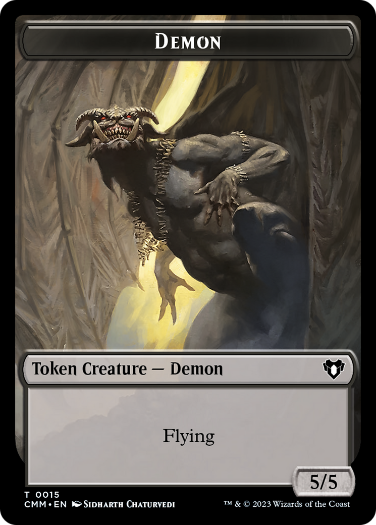 Demon Token [Commander Masters Tokens] | Tables and Towers