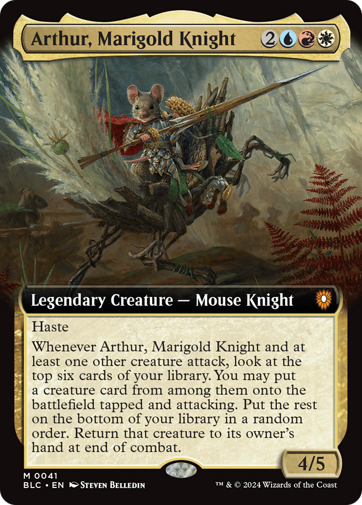 Arthur, Marigold Knight (Extended Art) [Bloomburrow Commander] | Tables and Towers