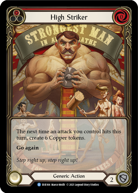 High Striker (Red) [EVR164] (Everfest)  1st Edition Extended Art Rainbow Foil | Tables and Towers