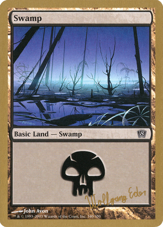 Swamp (we340) (Wolfgang Eder) [World Championship Decks 2003] | Tables and Towers