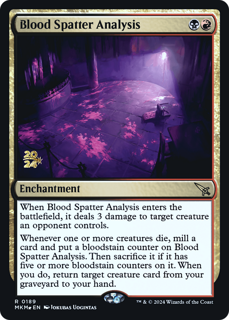 Blood Spatter Analysis [Murders at Karlov Manor Prerelease Promos] | Tables and Towers