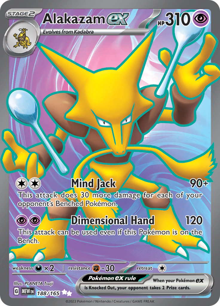 Alakazam ex (188/165) [Scarlet & Violet: 151] | Tables and Towers