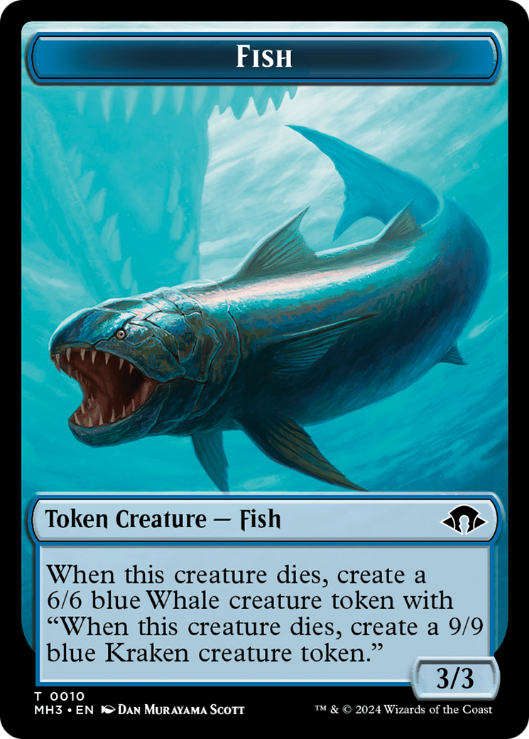 Eldrazi Spawn // Fish Double-Sided Token [Modern Horizons 3 Tokens] | Tables and Towers