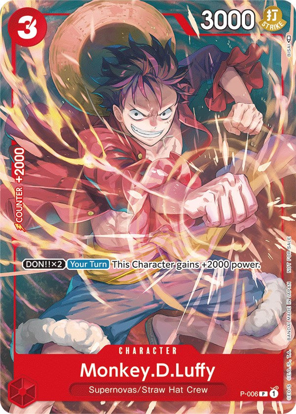 Monkey.D.Luffy (P-006) (Tournament Pack Vol. 1) [One Piece Promotion Cards] | Tables and Towers