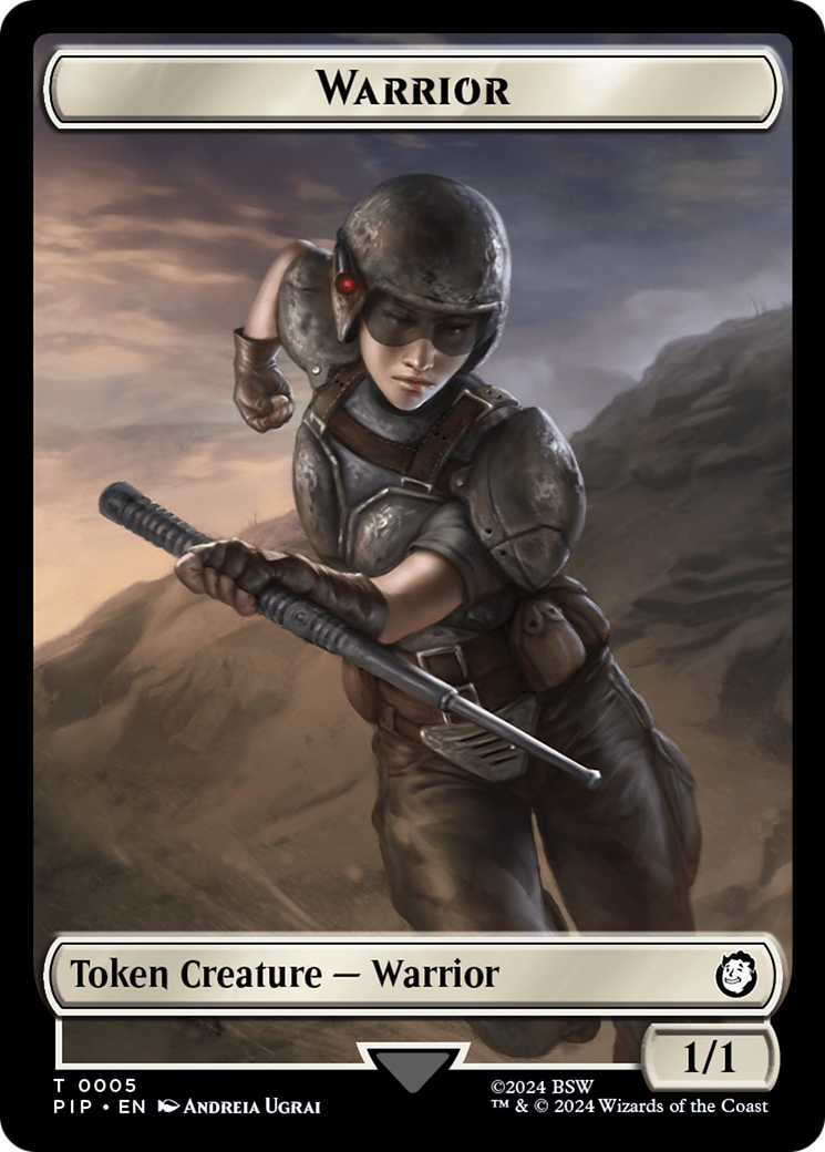 Warrior // Food (0012) Double-Sided Token [Fallout Tokens] | Tables and Towers