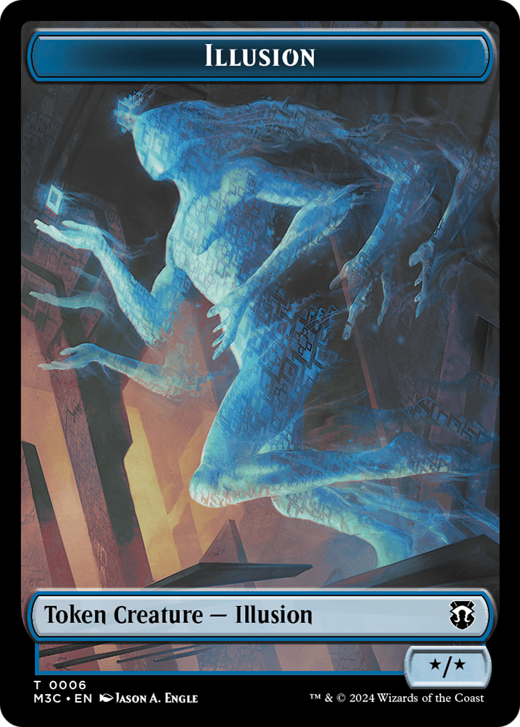 Illusion // Servo Double-Sided Token [Modern Horizons 3 Commander Tokens] | Tables and Towers