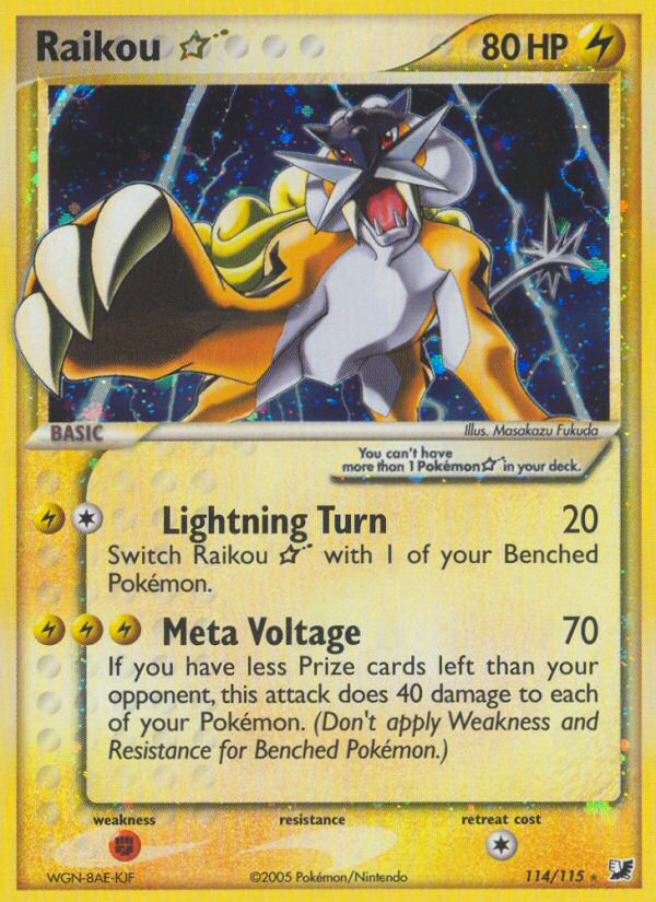 Raikou Star (114/115) [EX: Unseen Forces] | Tables and Towers