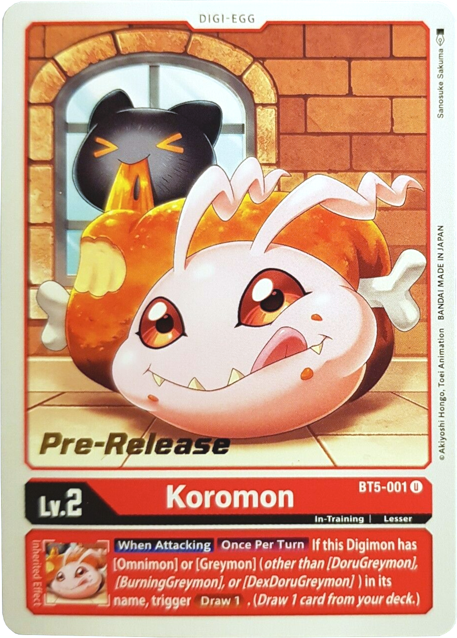 Koromon [BT5-001] [Battle of Omni Pre-Release Promos] | Tables and Towers