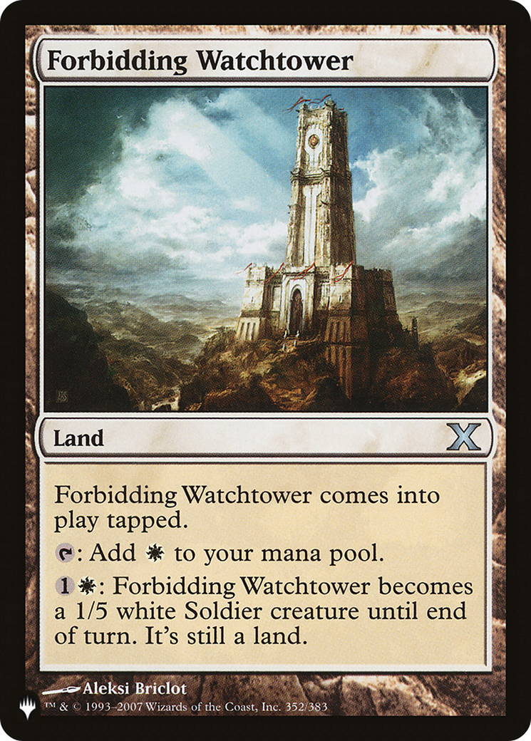 Forbidding Watchtower [The List] | Tables and Towers