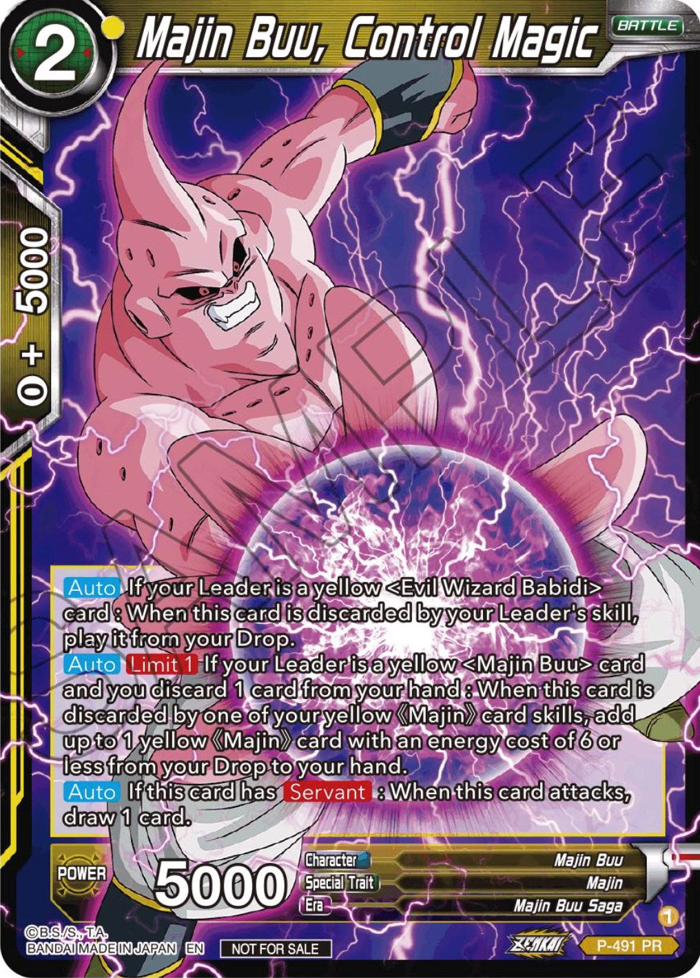 Majin Buu, Control Magic (Zenkai Series Tournament Pack Vol.3) (P-491) [Tournament Promotion Cards] | Tables and Towers