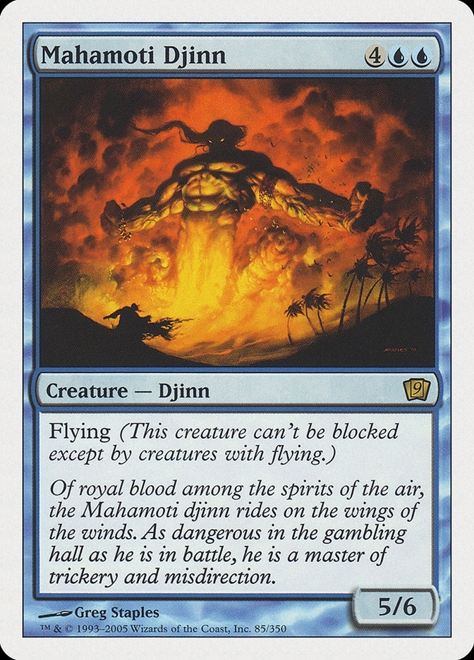 Mahamoti Djinn (9th Edition) [Oversize Cards] | Tables and Towers