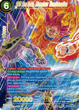 SSG Son Goku, Miraculous Transformation (SPR) (BT16-024) [Realm of the Gods] | Tables and Towers