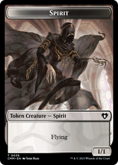 Spirit (0039) // Zombie (0013) Double-Sided Token [Commander Masters Tokens] | Tables and Towers