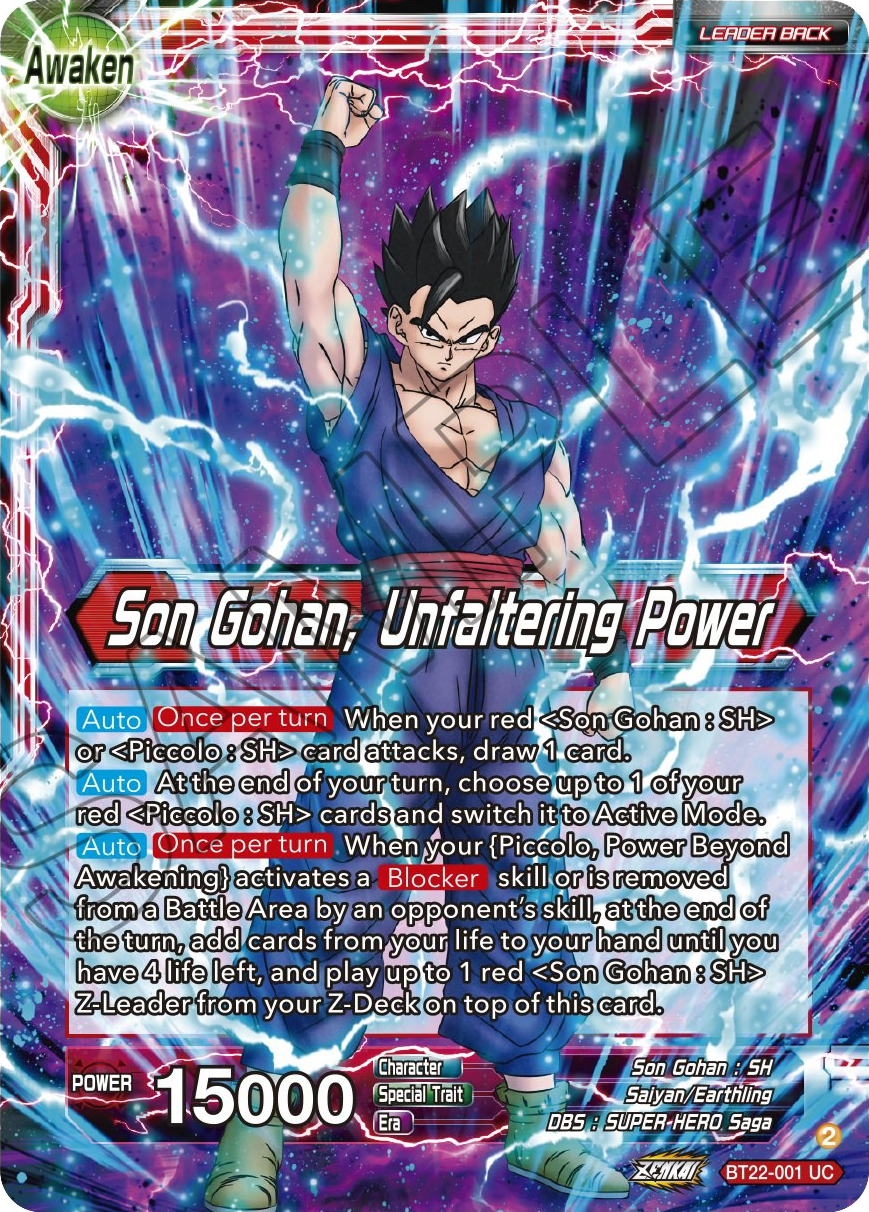 Son Gohan // Son Gohan, Unfaltering Power (BT22-001) [Critical Blow] | Tables and Towers