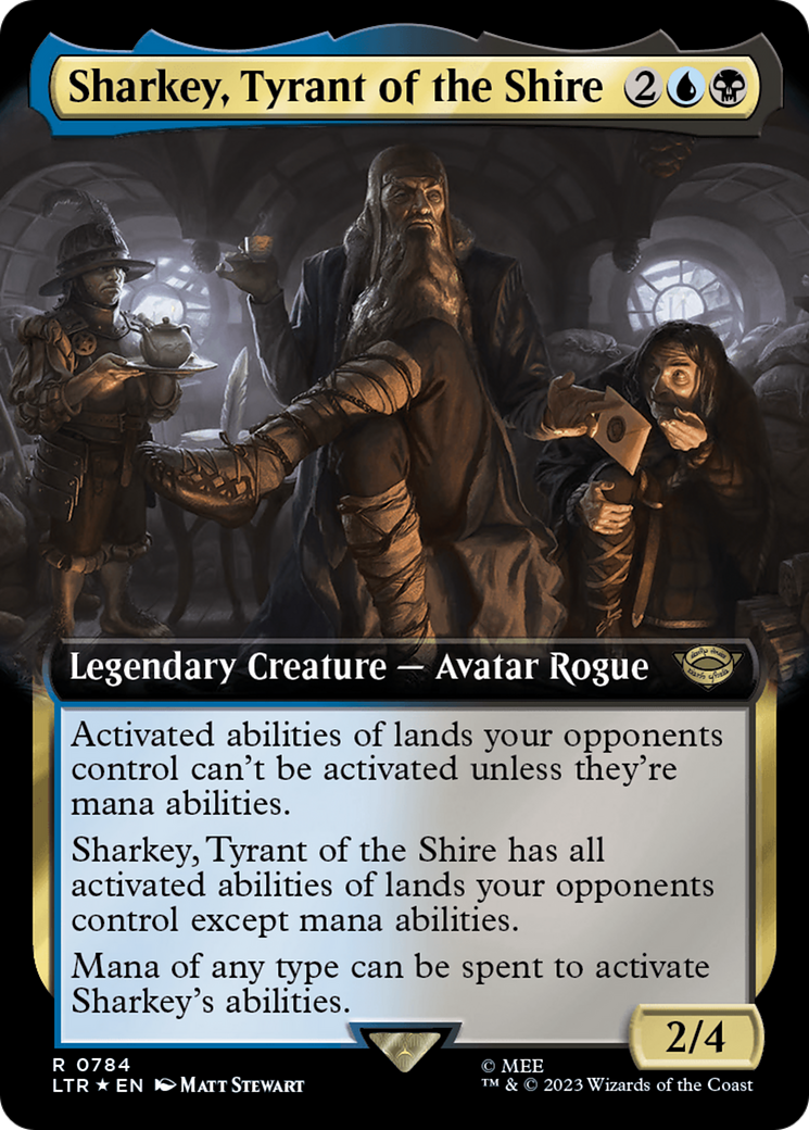 Sharkey, Tyrant of the Shire (Extended Art) (Surge Foil) [The Lord of the Rings: Tales of Middle-Earth] | Tables and Towers
