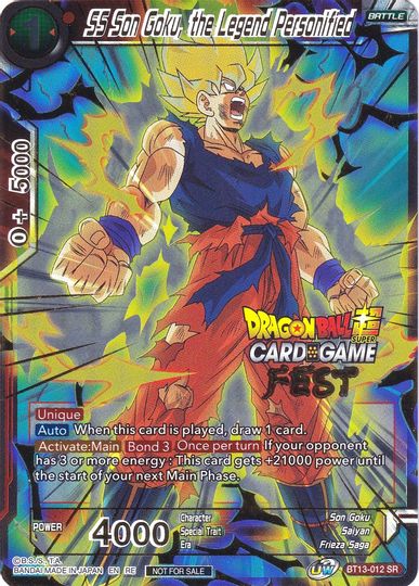 SS Son Goku, the Legend Personified (Card Game Fest 2022) (BT13-012) [Tournament Promotion Cards] | Tables and Towers