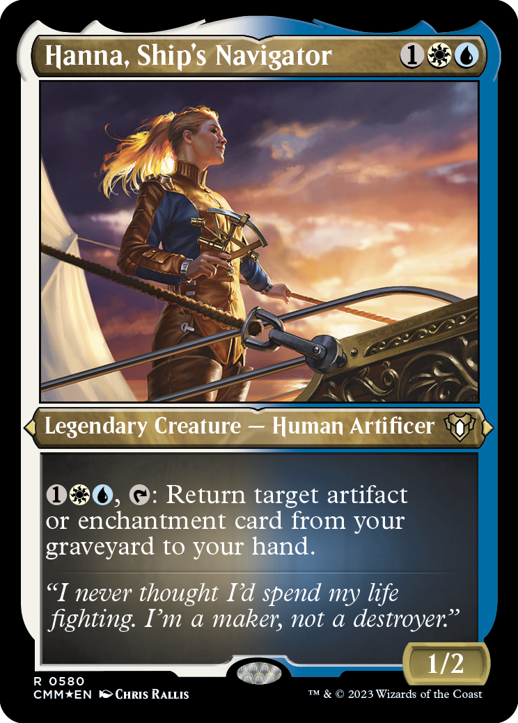 Hanna, Ship's Navigator (Foil Etched) [Commander Masters] | Tables and Towers