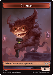 Gremlin // Manifest Double-Sided Token [Duskmourn: House of Horror Tokens] | Tables and Towers