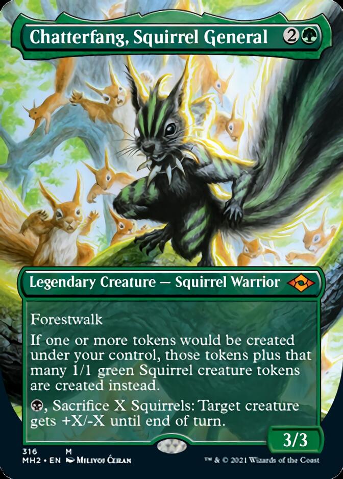 Chatterfang, Squirrel General (Borderless Alternate Art) [Modern Horizons 2] | Tables and Towers