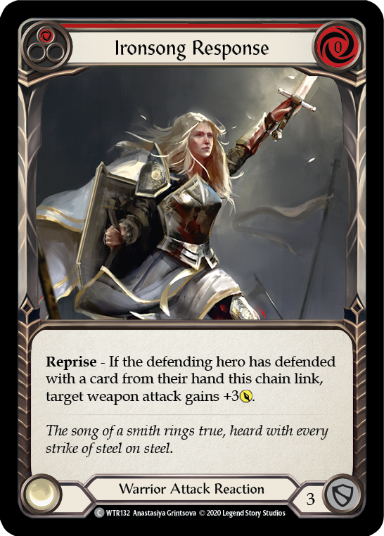 Ironsong Response (Red) [U-WTR132] (Welcome to Rathe Unlimited)  Unlimited Rainbow Foil | Tables and Towers