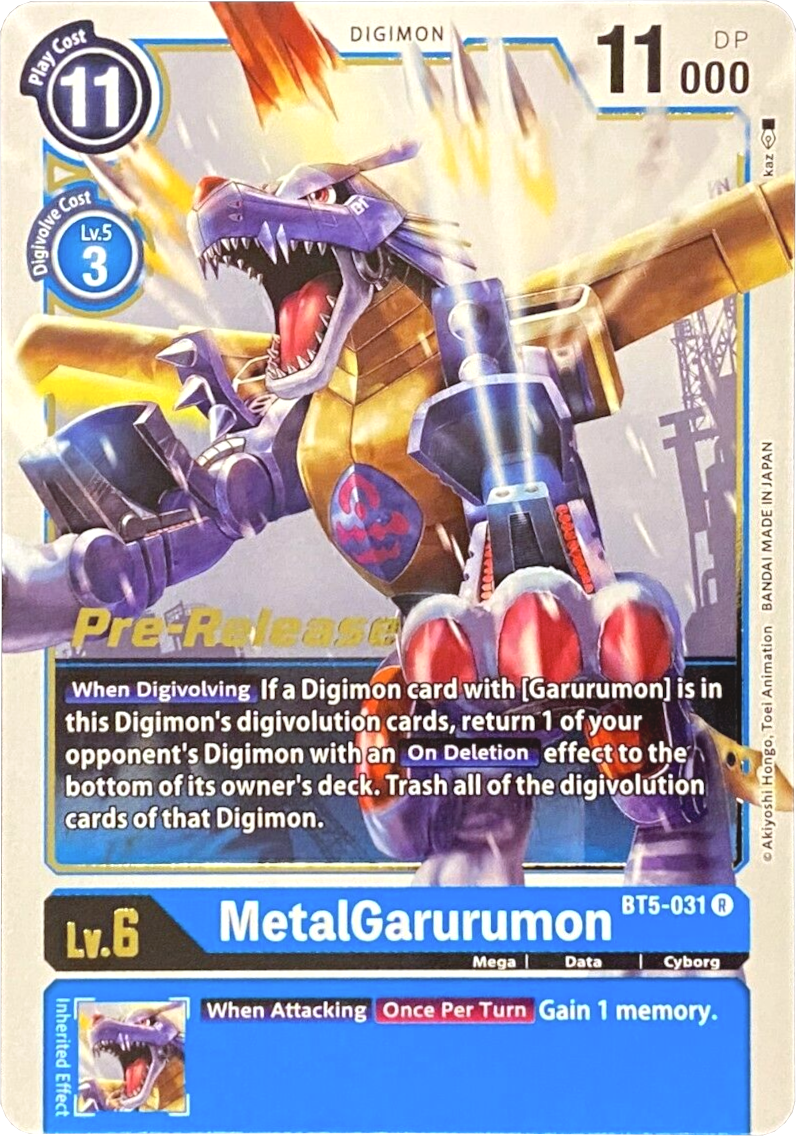 MetalGarurumon [BT5-031] [Battle of Omni Pre-Release Promos] | Tables and Towers