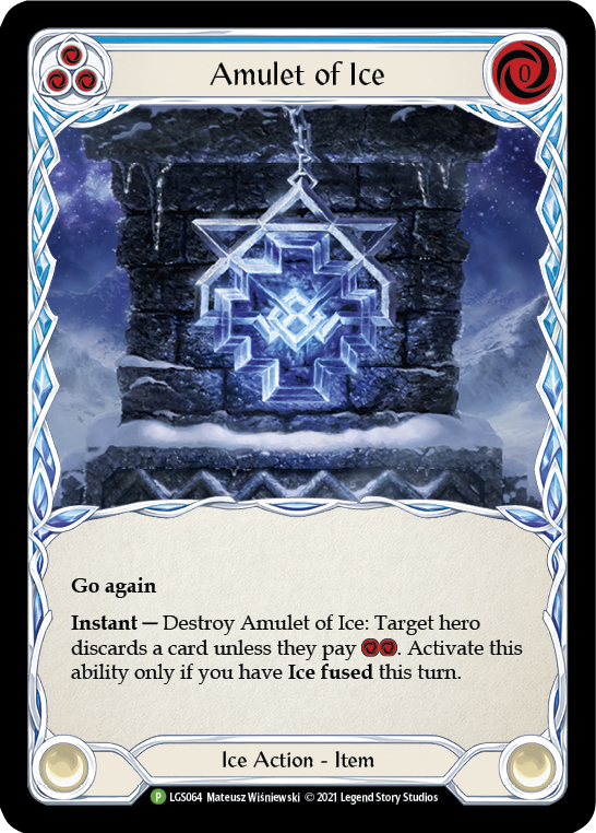 Amulet of Ice [LGS064] (Promo)  Cold Foil | Tables and Towers