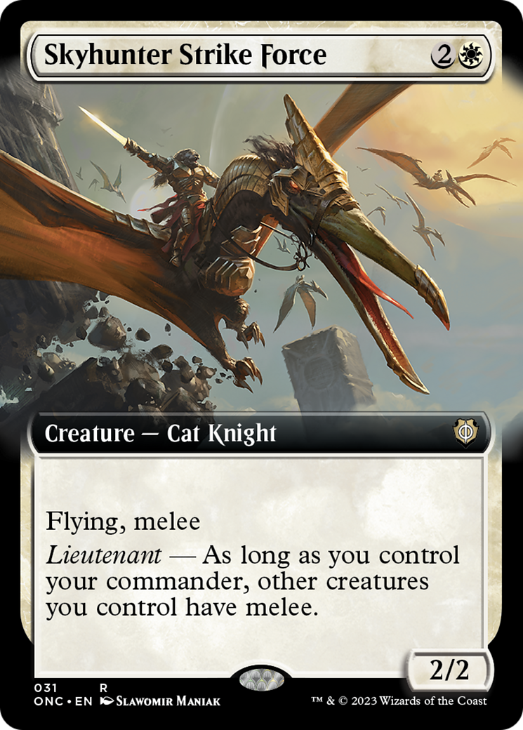 Skyhunter Strike Force (Extended Art) [Phyrexia: All Will Be One Commander] | Tables and Towers