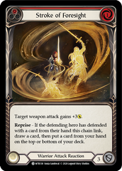 Stroke of Foresight (Red) [U-WTR138] (Welcome to Rathe Unlimited)  Unlimited Rainbow Foil | Tables and Towers