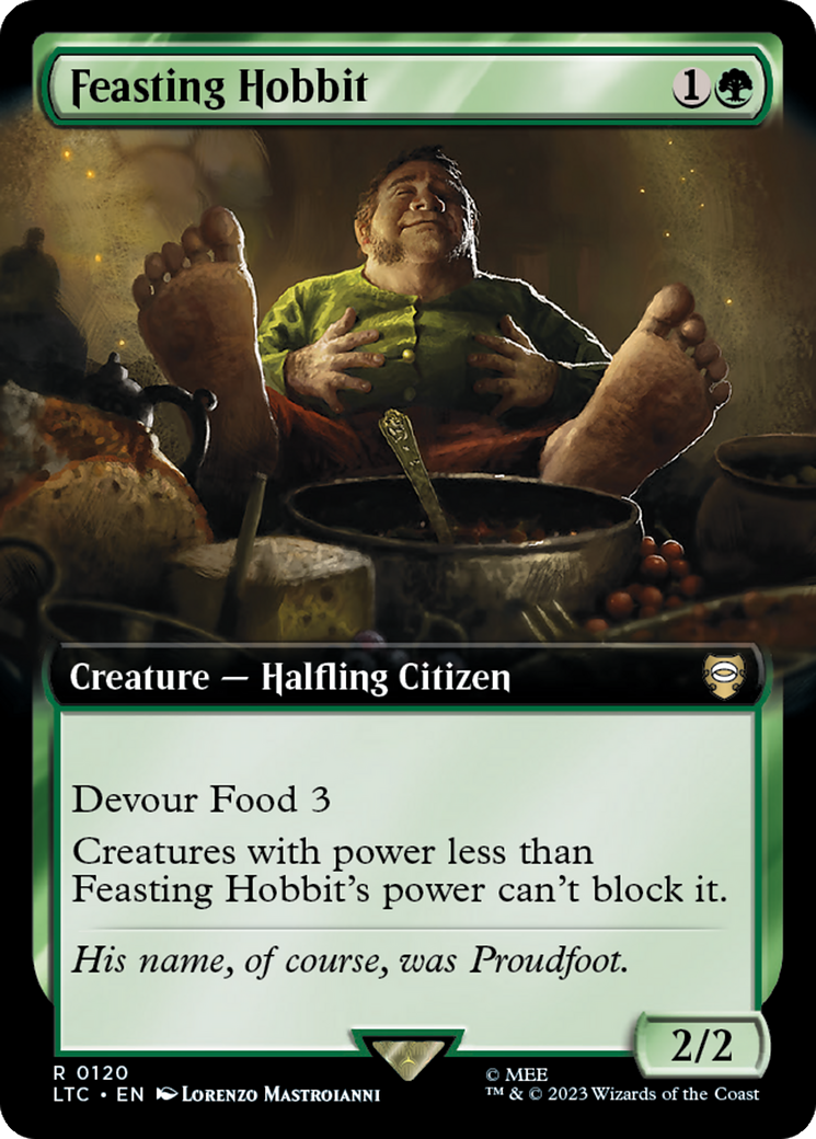 Feasting Hobbit (Extended Art) [The Lord of the Rings: Tales of Middle-Earth Commander] | Tables and Towers