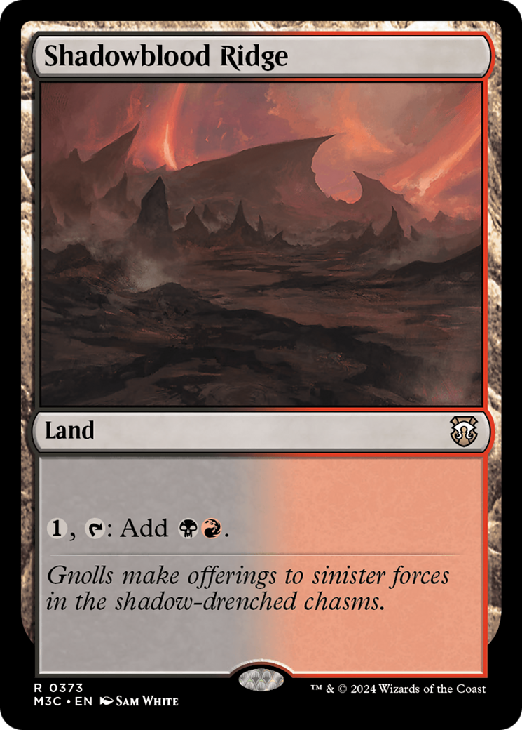 Shadowblood Ridge (Ripple Foil) [Modern Horizons 3 Commander] | Tables and Towers