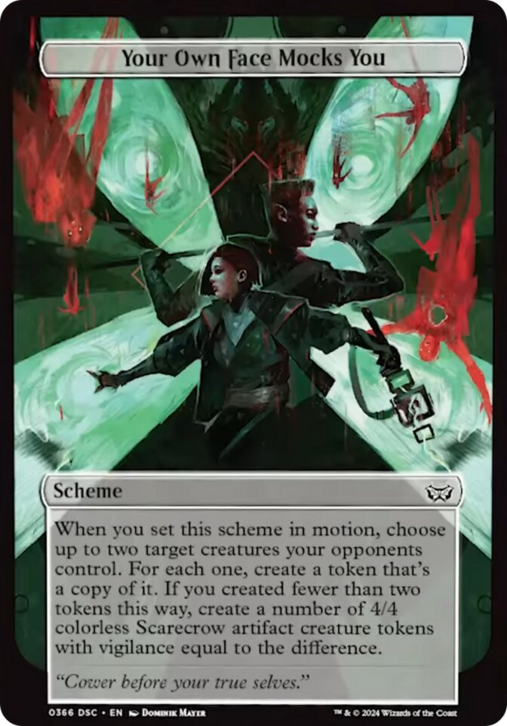 Your Own Face Mocks You (Full Art) [Duskmourn: Archenemy] | Tables and Towers