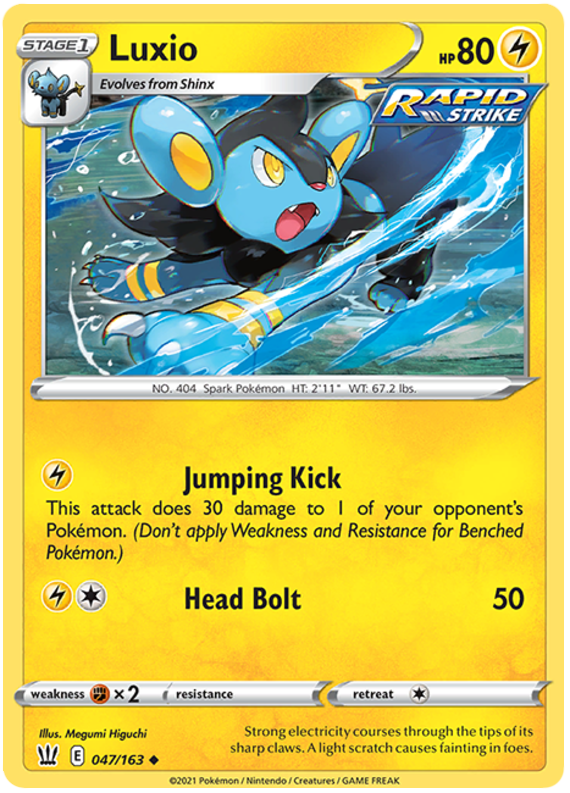 Luxio (047/163) [Sword & Shield: Battle Styles] | Tables and Towers