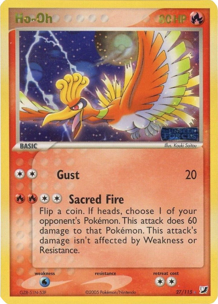 Ho-Oh (27/115) (Stamped) [EX: Unseen Forces] | Tables and Towers