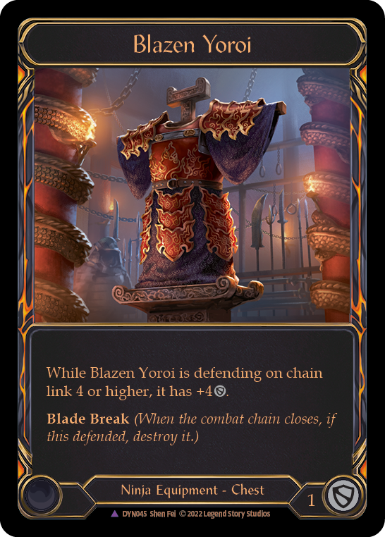 Blazen Yoroi (Marvel) [DYN045] (Dynasty)  Cold Foil | Tables and Towers