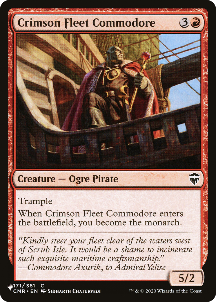 Crimson Fleet Commodore [The List Reprints] | Tables and Towers