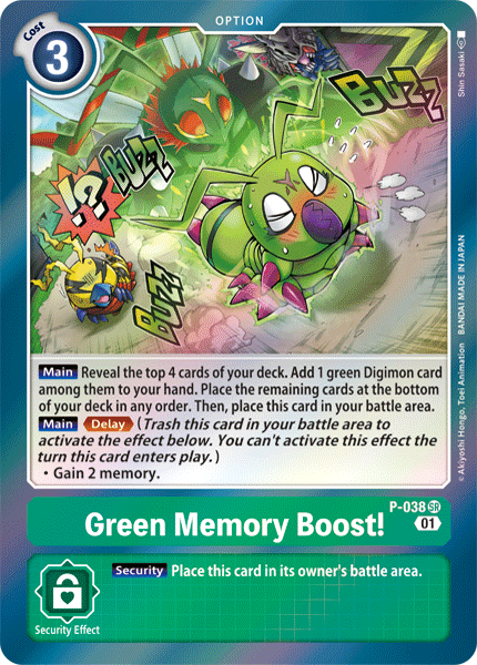 Green Memory Boost! [P-038] [Promotional Cards] | Tables and Towers