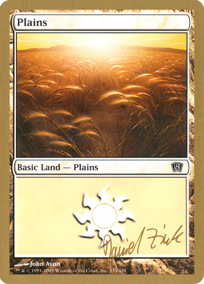 Plains (dz333) (Daniel Zink) [World Championship Decks 2003] | Tables and Towers