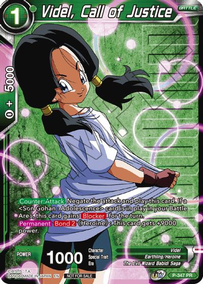 Videl, Call of Justice (Winner Stamped) (P-347) [Tournament Promotion Cards] | Tables and Towers