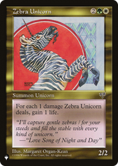 Zebra Unicorn [The List] | Tables and Towers