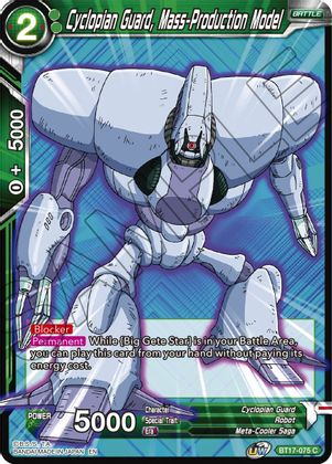 Cyclopian Guard, Mass-Production Model (BT17-075) [Ultimate Squad] | Tables and Towers