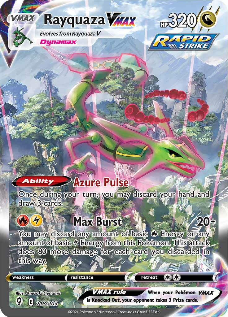 Rayquaza VMAX (218/203) [Sword & Shield: Evolving Skies] | Tables and Towers